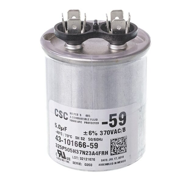 5 MFD x 370 Run Capacitor # 43-101666-59