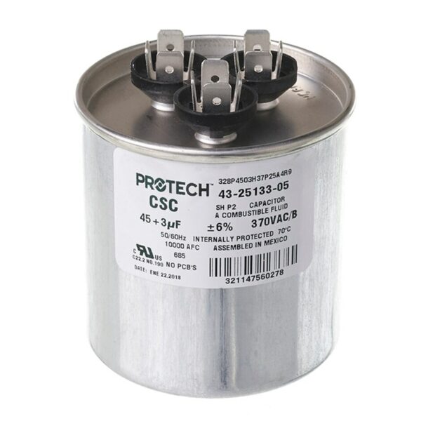 45+3 MFD x 370 Run Capacitor # 43-25133-05