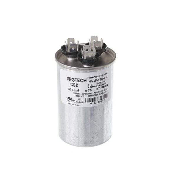 45+5 MFD x 370 Run Capacitor # 43-25133-06