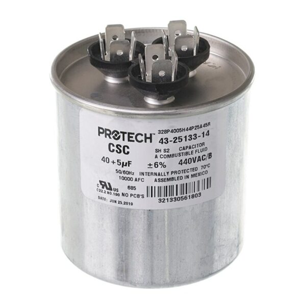 40+5 MFD x 440 Run Capacitor # 43-25133-14