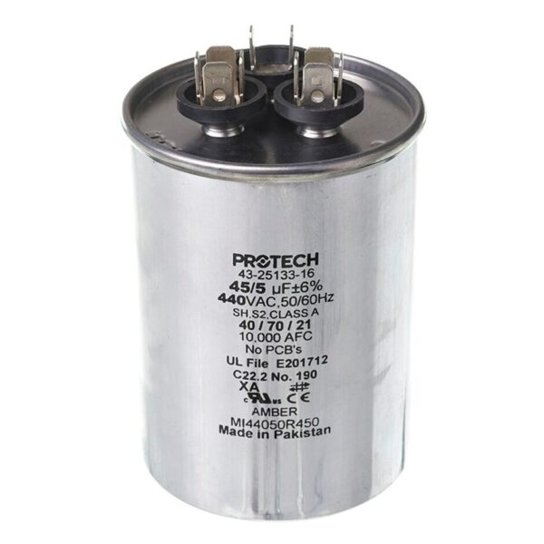45+5 MFD x 440 Run Capacitor # 43-25133-16