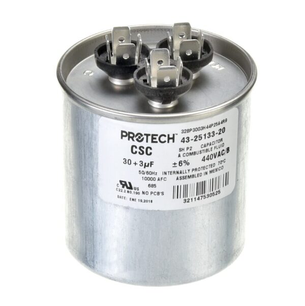 30+3 MFD x 440 Run Capacitor # 43-25133-20