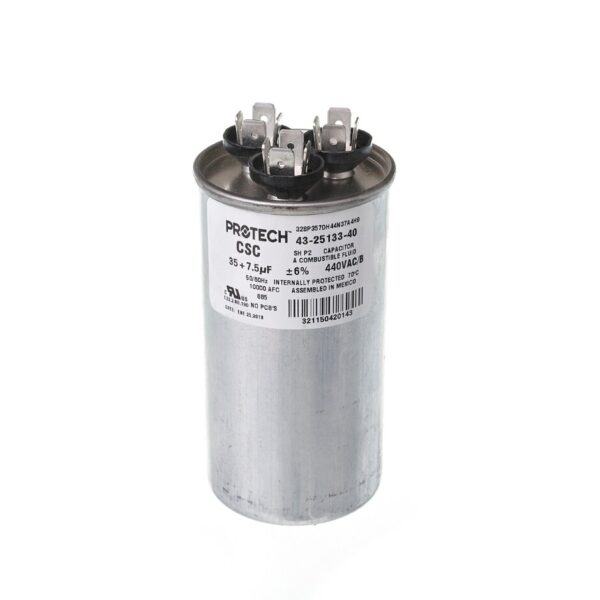 35+7.5 MFD x 440 Run Capacitor # 43-25133-40