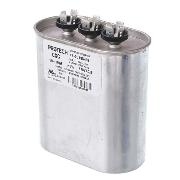 60/10 MFD x 370 Run Capacitor # 43-25135-08