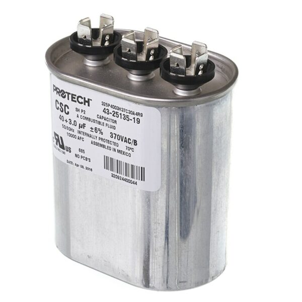 40+3 MFD x 370 Run Capacitor # 43-25135-19