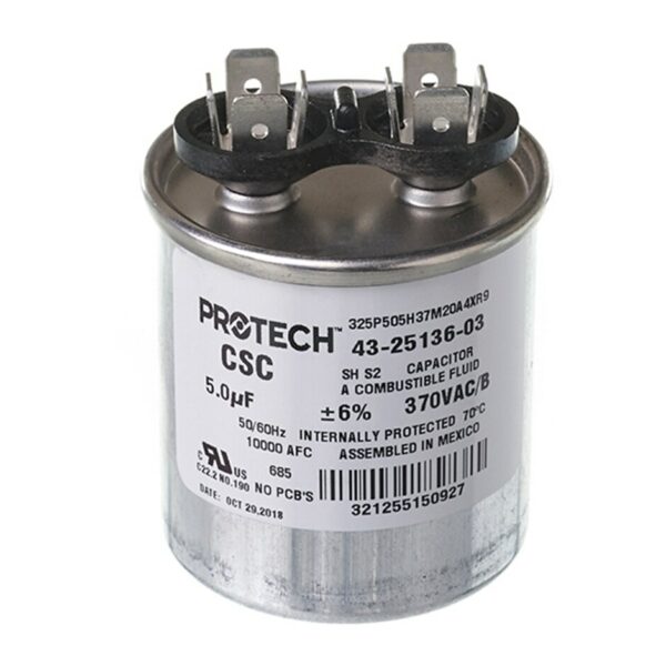 5 MFD x 370 Run Capacitor # 43-25136-03