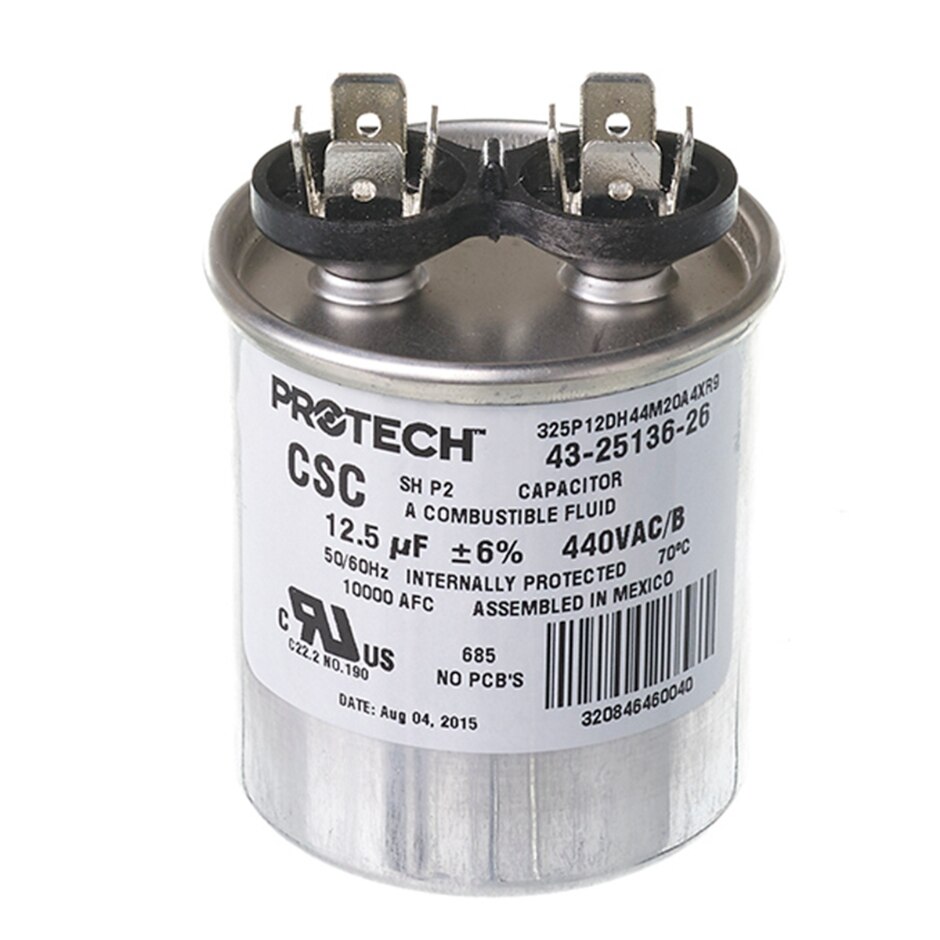 12.5 MFD x 440 Run Capacitor # 43-25136-26 - JustCapacitors.com