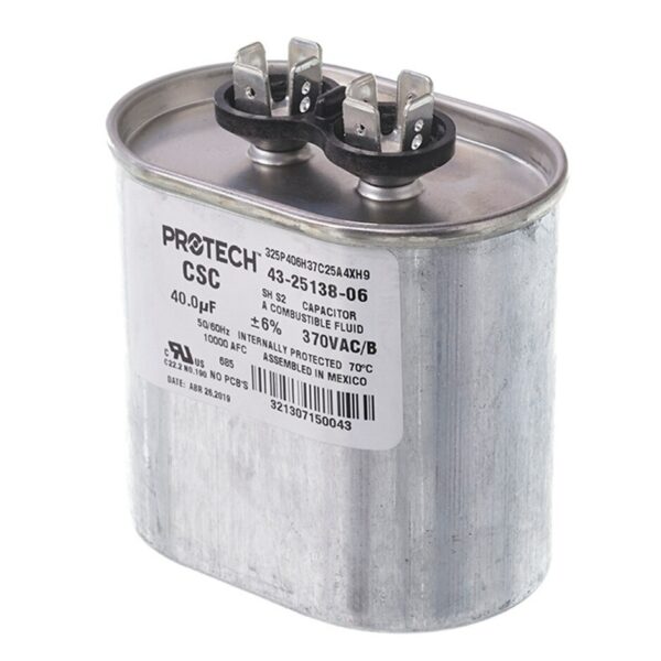 40 MFD x 370 Run Capacitor # 43-25138-06