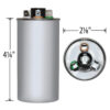 45+5 MFD x 370/440 Run Capacitor # USA2236 - Image 4