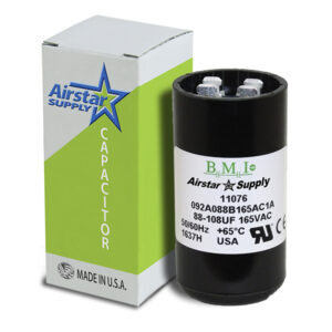 88-108 MFD x 165 Start Capacitor # 092A088B165AC1A