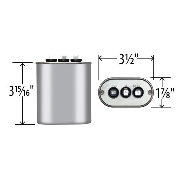 35+10 MFD x 370 Run Capacitor # 97F9888 - Image 4