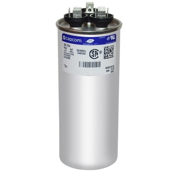 40+4 MFD x 440 Run Capacitor # 25L754 - Image 2