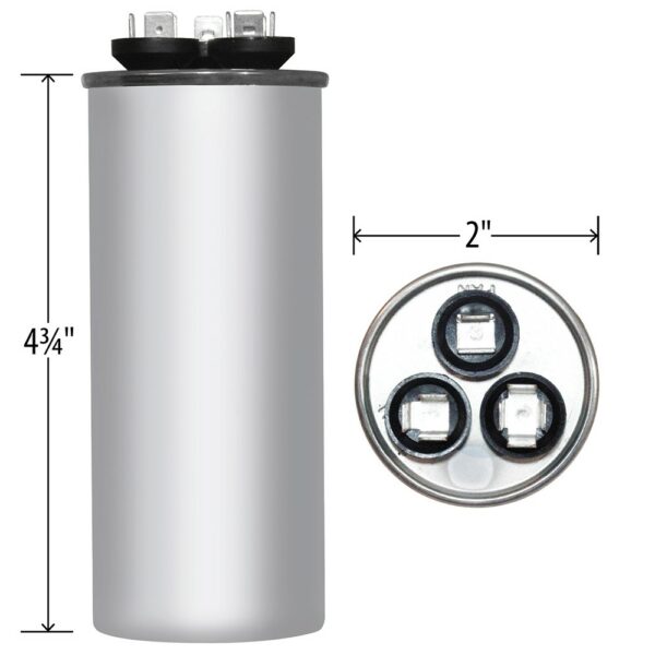 40+4 MFD x 440 Run Capacitor # 25L754 - Image 3