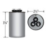 45+5 MFD x 440 Run Capacitor # 97F9851 - Image 4