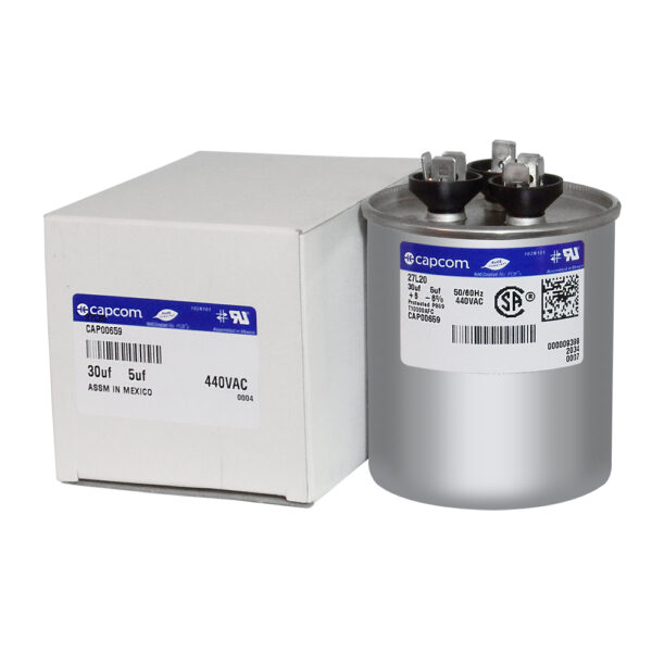 30+5 MFD x 440 Run Capacitor # 27L20