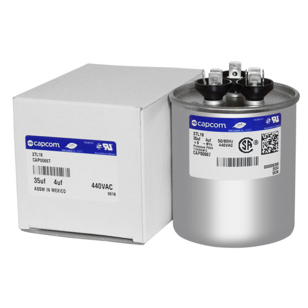 35+4 MFD x 440 Run Capacitor # 27L18