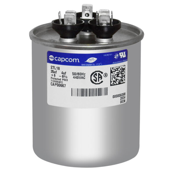 35+4 MFD x 440 Run Capacitor # 27L18 - Image 2