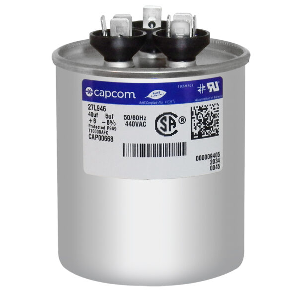 40+5 MFD x 440 Run Capacitor # 27L946 - Image 2