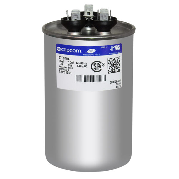 35+7.5 MFD x 440 Run Capacitor # 97F9494 - Image 2