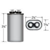 25 MFD x 370 Run Capacitor # 325P256H37A33A4Z - Image 4