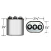 35+5 MFD x 370 Run Capacitor # 325P3505H37C25A4Z - Image 4