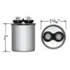 5 MFD x 370 Run Capacitor # 325P505H37M20A4Z - Image 4