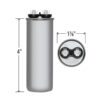 60 MFD x 370 Run Capacitor # 325P606H37M40A4Z - Image 4