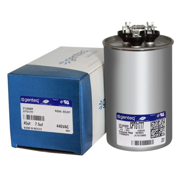 45+7.5 MFD x 440 Run Capacitor # 27L652BR