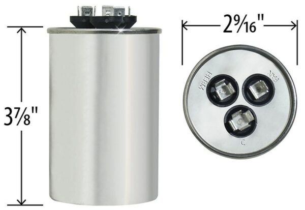 60+5 MFD x 370 Run Capacitor # 27L954 - Image 4