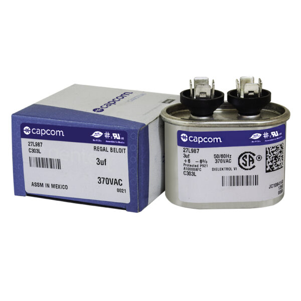 3 MFD x 370 Run Capacitor # 27L987