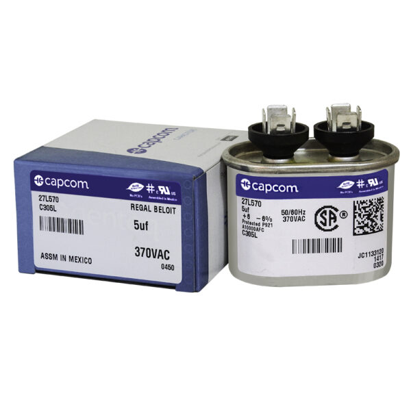 5 MFD x 370 Run Capacitor # 27L570
