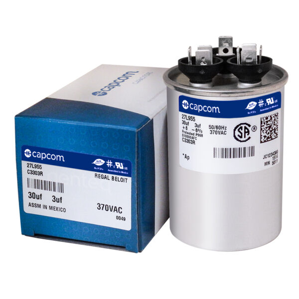 30+3 MFD x 370 Run Capacitor # 27L955