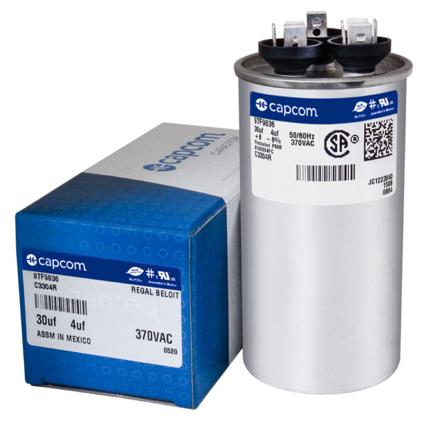 30+4 MFD x 370 Run Capacitor # 97F9836