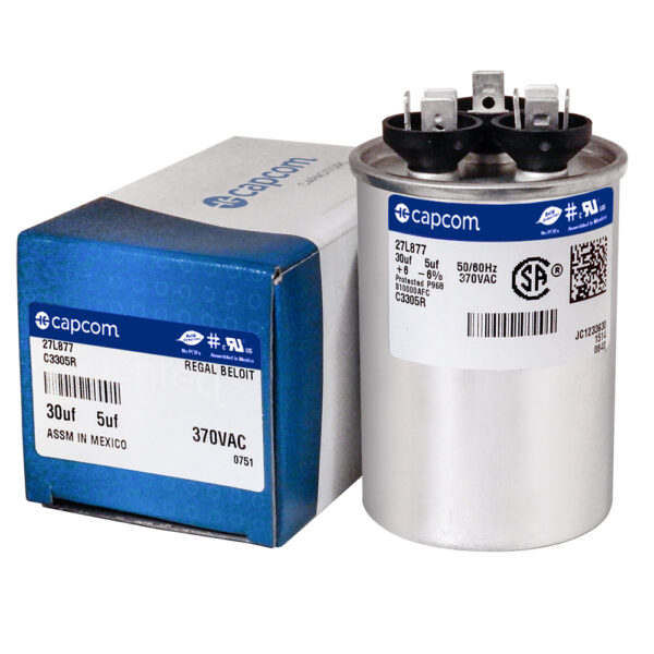 30+5 MFD x 370 Run Capacitor # 27L877