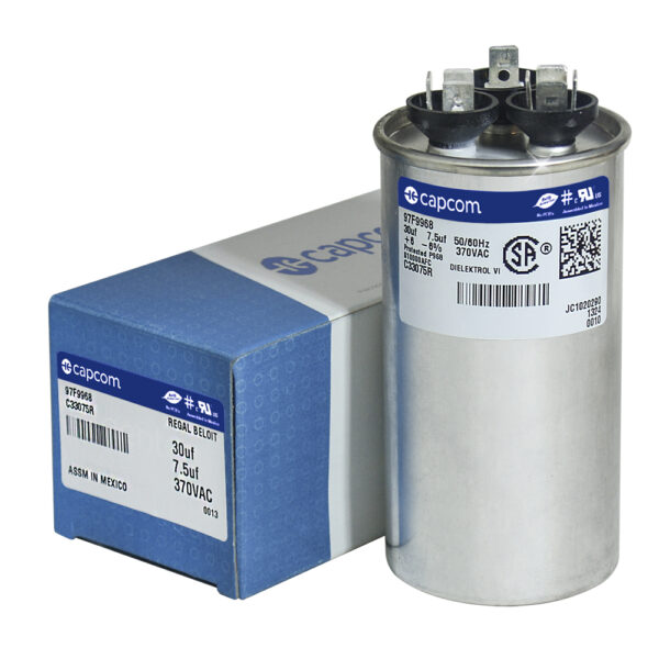 30+7.5 MFD x 370 Run Capacitor # 97F9968