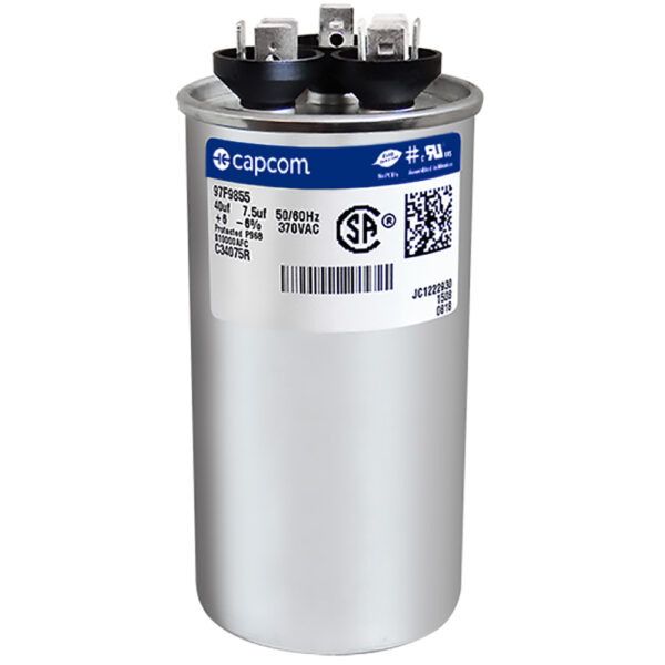 40+7.5 MFD x 370 Run Capacitor # 97F9855 - Image 2