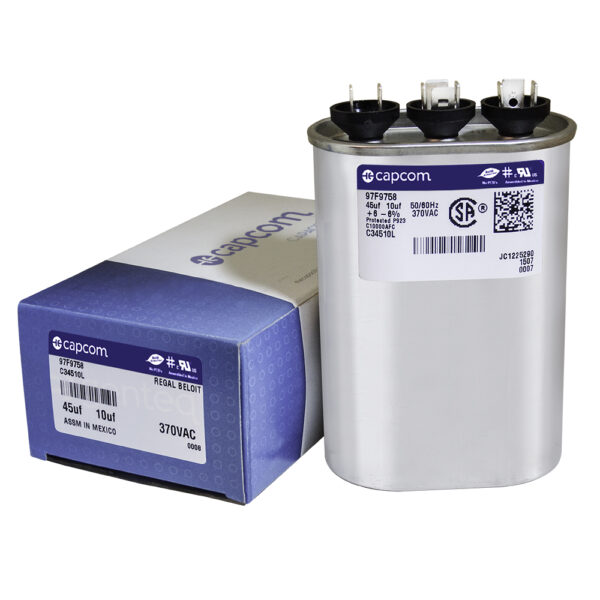 45+10 MFD x 370 Run Capacitor # 97F9758