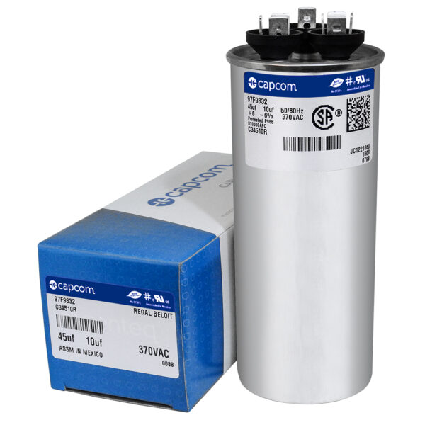45+10 MFD x 370 Run Capacitor # 97F9832