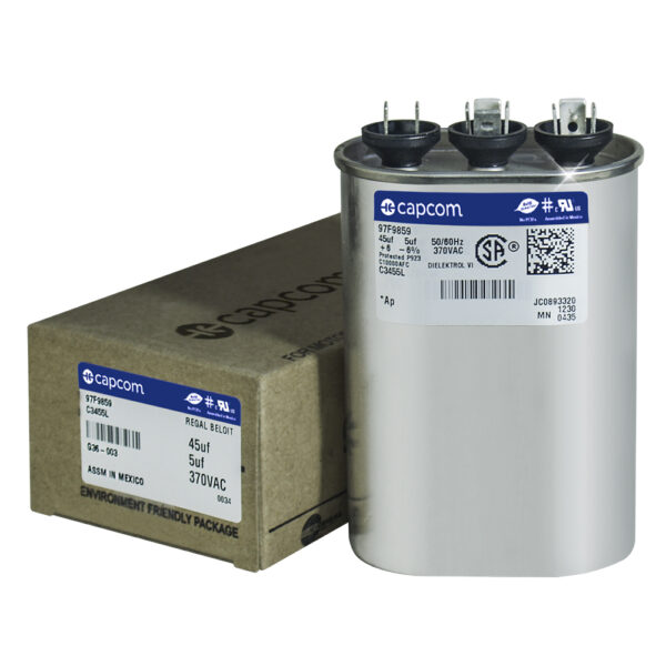 45+5 MFD x 370 Run Capacitor # 97F9859