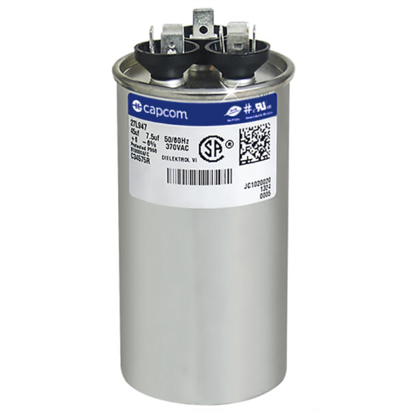 45+7.5 MFD x 370 Run Capacitor # 27L947 - Image 2