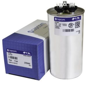 70+7.5 MFD x 370 Run Capacitor # 27L556