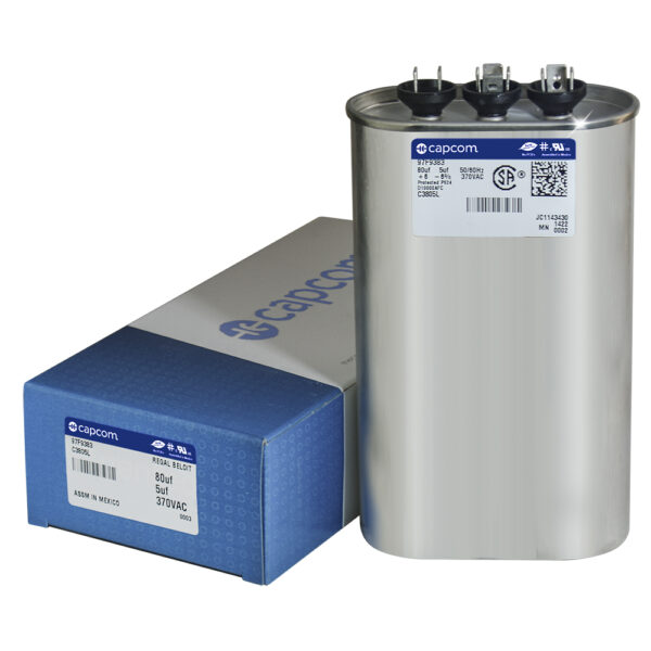 80+5 MFD x 370 Run Capacitor # 97F9383