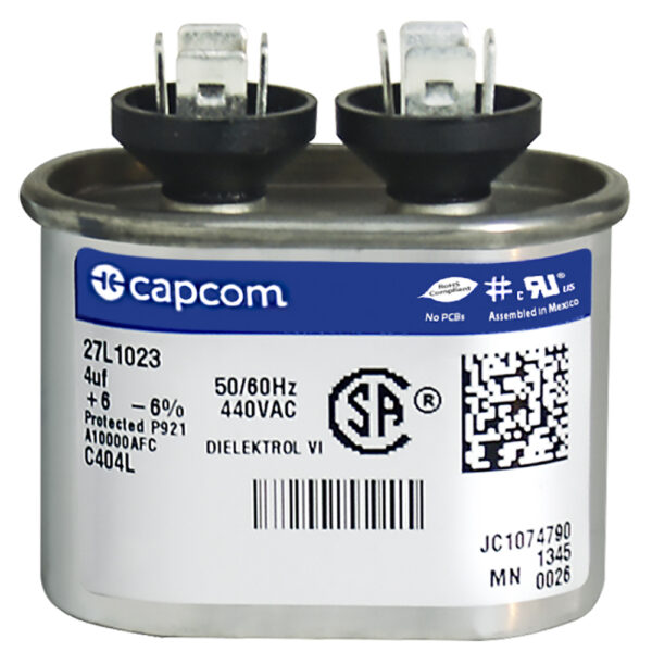 4 MFD x 440 Run Capacitor # 27L1023 - Image 2
