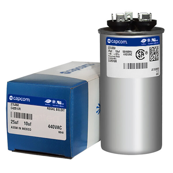 25+10 MFD x 440 Run Capacitor # 27L558