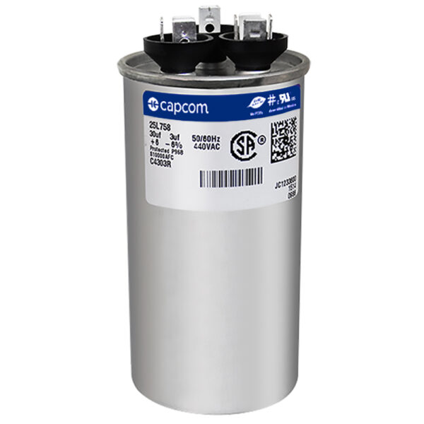 30+3 MFD x 440 Run Capacitor # 25L758 - Image 2