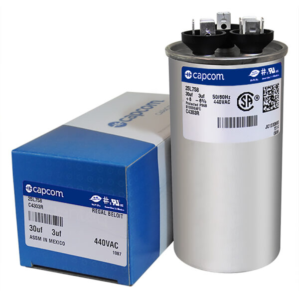 30+3 MFD x 440 Run Capacitor # 25L758
