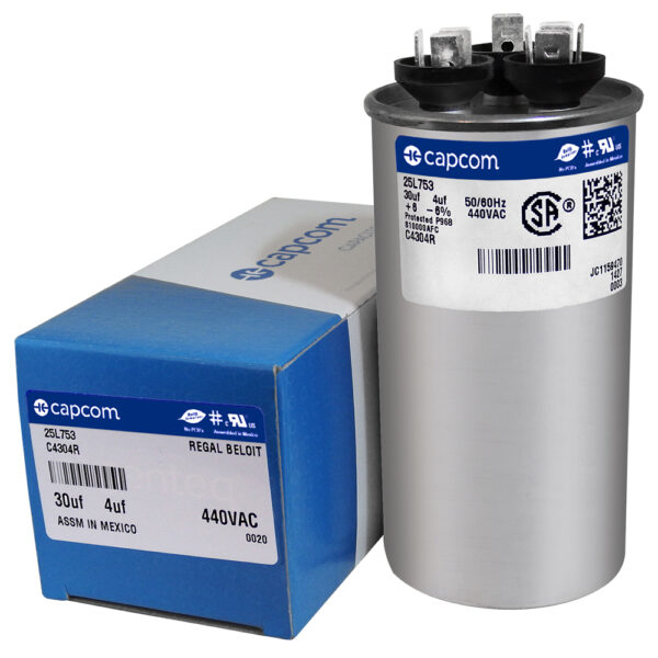 30+4 MFD x 440 Run Capacitor # 25L753
