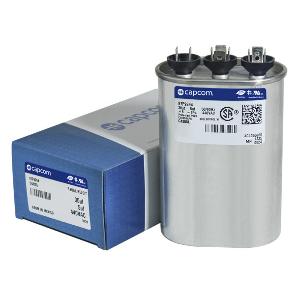 30+5 MFD x 440 Run Capacitor # 97F9994