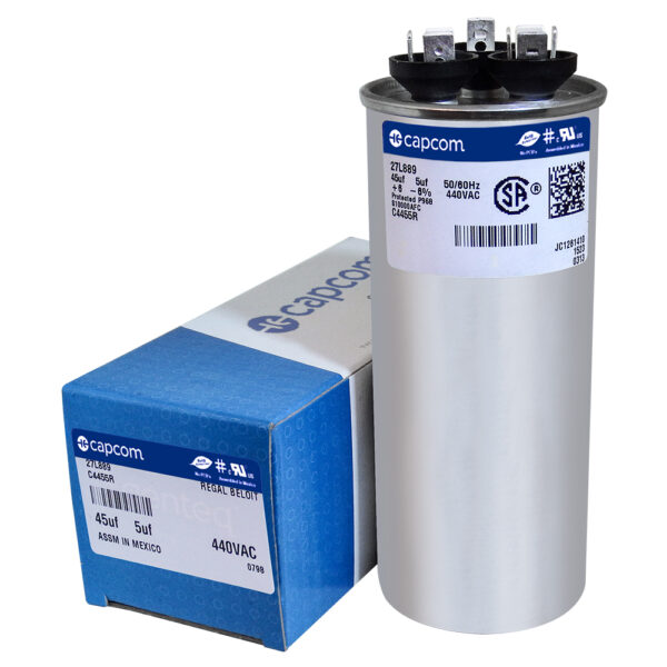45+5 MFD x 440 Run Capacitor # 27L889