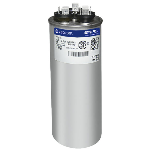 45+7.5 MFD x 440 Run Capacitor # 27L978 - Image 2